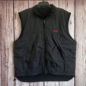 Vintage 90s Polo Sport Ralph Lauren Reversible Vest Zip Black Fleece XL